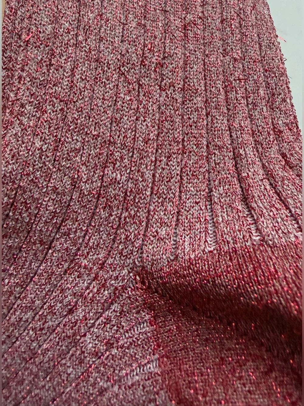 Maria La Rosa Metallic Red Socks New